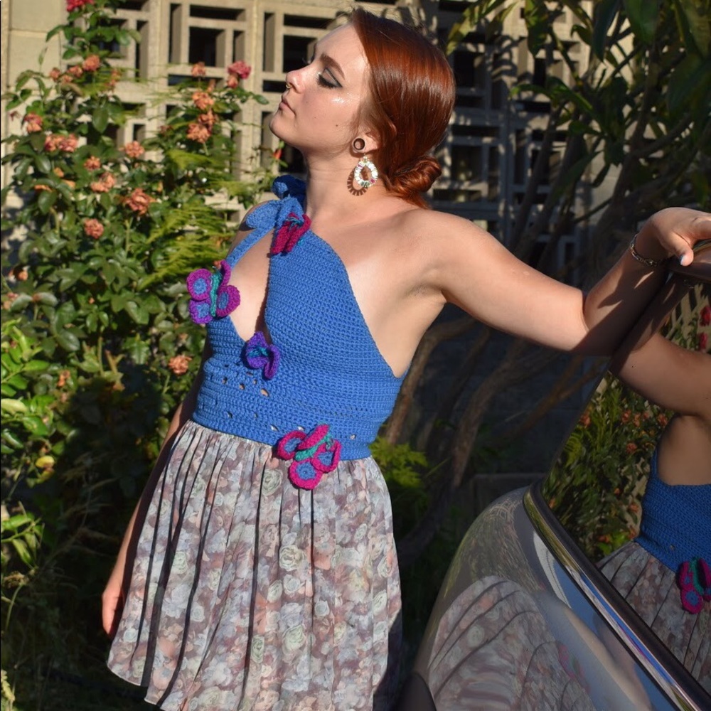 Handmade Ethereal Fairy Garden Asymmetrical Top